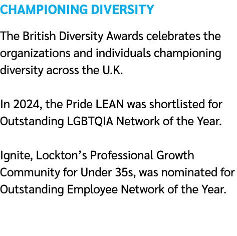 CHAMPIONING DIVERSITY The British Diversity Awards celebrates the organizations and individuals championing diversity...